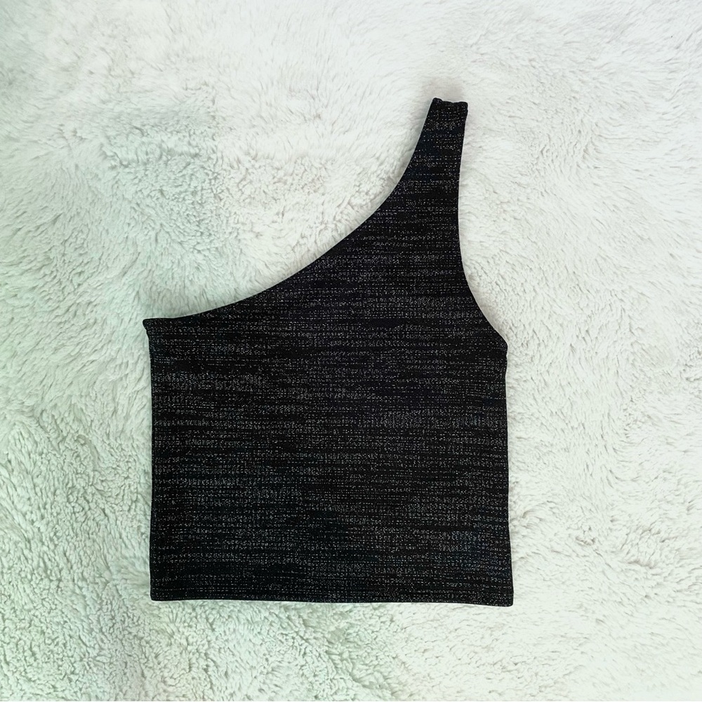 One Shoulder Glittery Top